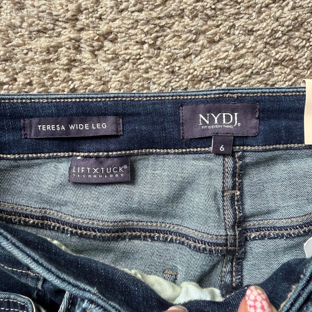 NYJD Teresa Wide Leg Jeans Size 6 - Picture 6 of 7